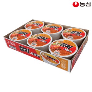 농심 김치사발면 86g x 6개 컵라면