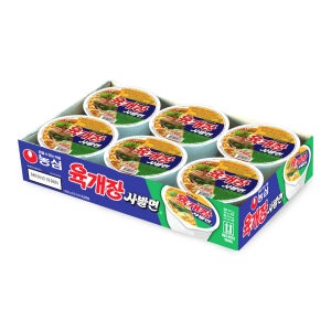 농심 육개장사발면 86g x 6개입 컵라면