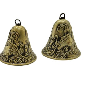 빅사이즈 황동벨 딸랑이6cm x 6cm 용과봉황, 빅사이즈 종 자전거 손수레 킥보드