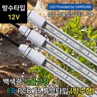 (방수형) 12V 전문가용 삼성 LED 식물등 T5 백색광 식물 조명 파인라이트