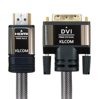 케이엘컴 고급형 HDMI 2.0 to DVI 듀얼링크 케이블 양방향 1m KL41