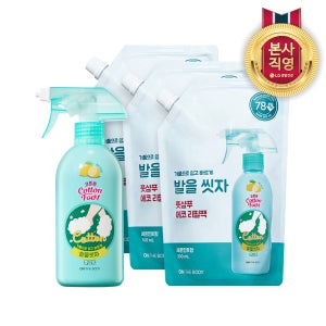 온더바디 코튼풋 발을씻자 풋샴푸 385ml 레몬 1개+리필 500ml 레몬 3개