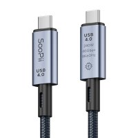 Soopii 240W 40Gbps 8K 썬더볼트 USB4 C to C 초고속 케이블 S43