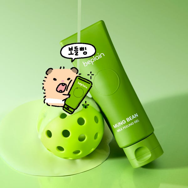 [+15ml증정/보들촉촉필링] 비플레인 녹두 밀크 필링 젤 120ml, 1개