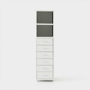 피하 높은6단 선반서랍장 28x41x109, 6단, 화이트 3051.6994