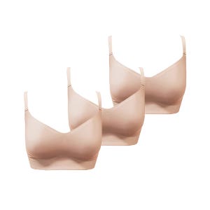 오오아 노와이어 심리스 브라 쉐도우 모달 가슴처짐없는 탄탄한 퓨징 3종 세트