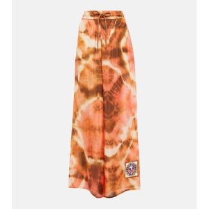 ZIMMERMANN Vacay 타이다이 하이라이즈 실크 팬츠 멀티컬러 P00808021