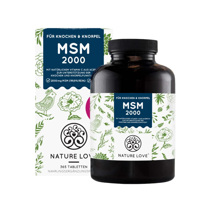 독일 네이쳐<b>러브 관절</b>+ MSM 식이유황 2000mg 비타민C 포함 6개월분 365캡슐