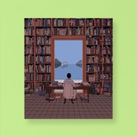 Ilya Milstein 일리야 밀스타인 A Library 일러스트 액자 포함