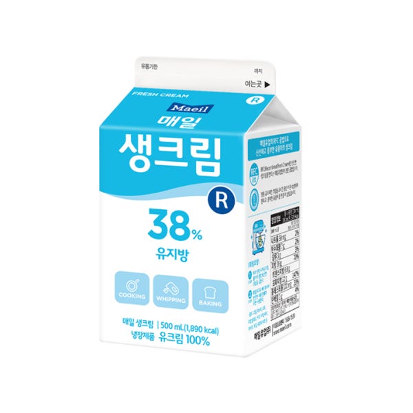 매일유업 생크림R 500ml 유지방38% 이탈리아산