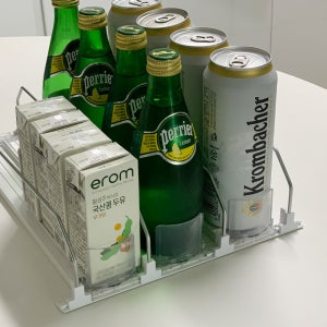루쉬 캔 자동 음료 캔맥주 디스펜서 냉장고 정리 음료수 트레이