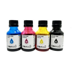 주사기증정)리트 식용잉크 시안 마젠타 옐로우 블랙 세트 CMYK 80ml 식용색소 식품 잉크 포토 케이크 인쇄 제작 떡케이크 수제 마카롱 초콜릿 전사 디자인 기업 로고 답례품