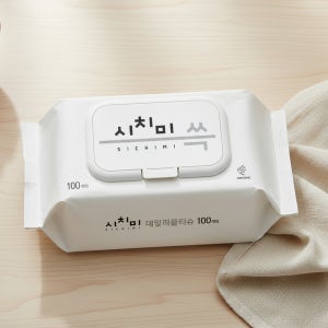 시치미 쓱 데일리 ewg올그린 두꺼운 물티슈 대용량 캡형 엠보싱 집들이선물 100매 10팩