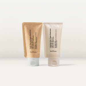 허블룸 비건 선스크린 듀오 세트 50ml+50ml /톤결보정 수분진정 자외선 차단 선크림/유기자차 혼합자차