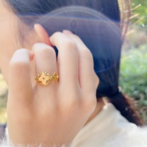 24K 순금 7.5g (2돈) 스윗 클로버 반지 사랑,행운링 프로포즈