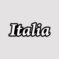 1168 (실)ITALIA 이탈리아 폰트 테두리 패치 엠블럼 마킹 스티커 열부착
