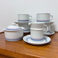 빈티지 피기오 찻잔 세트 Figgjo Coffee Tea Cup & Saucer, Sugar Bowl and Creamer 감성 빈티지 인테리어 소품