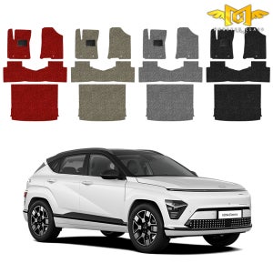 디올뉴 코나 일렉트릭 EV 코일매트 EV 1열+2열+트렁크 카매트 레드 일반형 용품