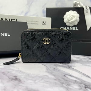 샤넬 클래식 지퍼 카드지갑 지퍼돌이 캐비어 AP0216
