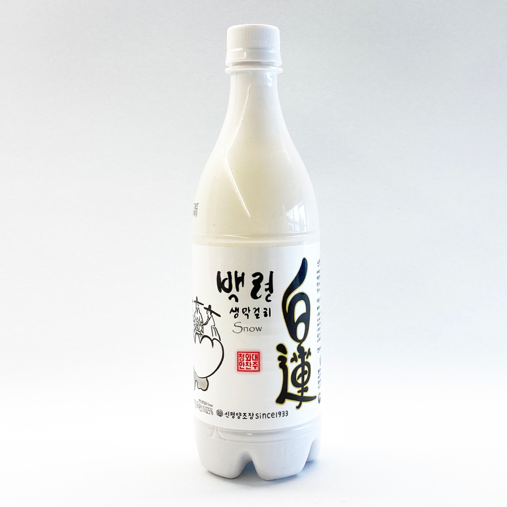 백련 스노우 - 100년 전통 신평 양조장 연잎 생막걸리 6도