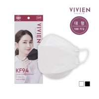 [현대백화점][비비안](MK1010/100매) PREMIUM MASK 대형 국내산 KF94 4중 필터 개별 포장 대형 마스크 100매