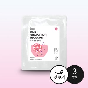 아망티 핑크 자몽 블라썸 과일 블렌딩 허브차 티백 1.5g, 3개
