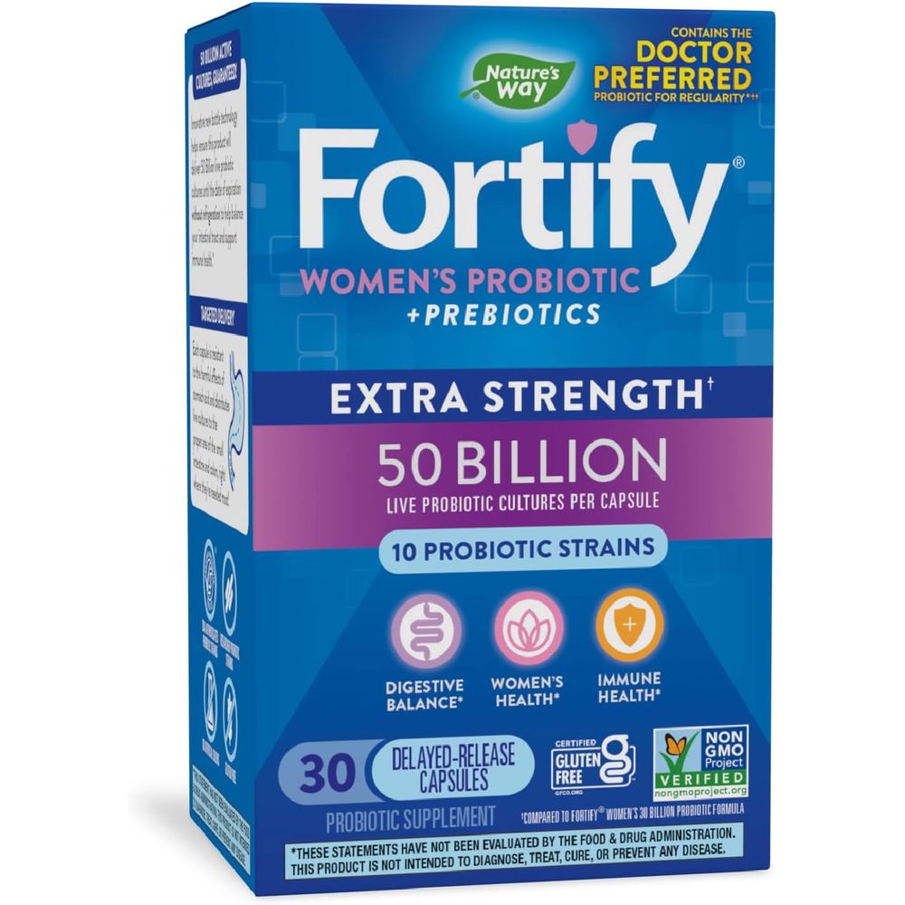 네이처스 웨이 <b>포티파이</b> 여성 <b>우먼스</b> 프로바이오틱 유산균 <b>500억</b> CFU 30 캡슐