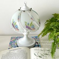 빈티지 모닝글로리 밀크글라스 램프 Vintage Morning Glory Milk Glass Lamp