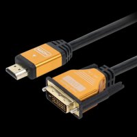 고화질 DVI-D - HDMI 케이블(골드10m) 호환 연장 노트북 선 영상 모니터 광 어댑터