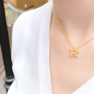 24K 순금 3.75g (1돈 한돈,2돈,3돈) 별 목걸이 골드스타 일체형 선물 데일리