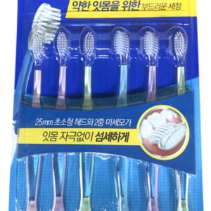 이중 미세모 칫솔 잇몸관리 부드러운모 2080