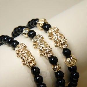 14K 18K 비휴 재물운 사업운 원석 팔찌(+3.1g)