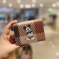 [닥스핸드백] [DAKS X DISNEY] 미키마우스 가죽배색 체크 명함지갑 DCWA3F703