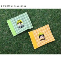 올랑올랑Handmadeshop 체크벨크로네임택 어린이집 유치원 가방네임택