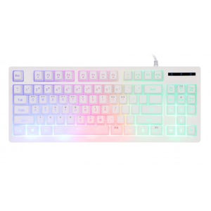 앱코 K150 화이트 텐키리스 레인보우 LED 유선 멤브레인 키보드