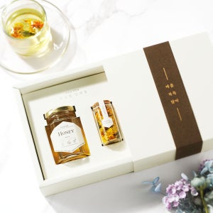 메리골드 꽃차 메리골드차 꿀꽃차 선물세트 여섯별이야기 마음을담다 감사스티커 개별문구