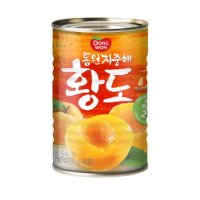 동원 지중해 황도 통조림 410g 캔 복숭아 과일 맛있는 홈파티 어르신 부모님 어린이