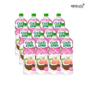 해태 코코팜 복숭아 1.5L x 12개 피치핑크 탱글탱글 대용량 주스