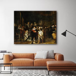 렘브란트반레인 바닝코크대장의 민병대 명화 그림 세계명화 인테리어 캔버스액자 41x32cm