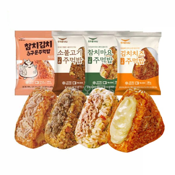 한우물 구운 주먹밥 4종세트 / 코스트코 김치참치 김치치즈 참치마요 소불고기 삼각김밥