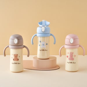 에디슨 리틀러브 PPSU 원터치 빨대컵 유아식기 자기주도 흘림방지 아기빨대컵 250ml