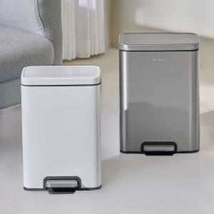 비바 무소음 페달 휴지통 12L+12L 종량제 냄새차단 기저귀 인테리어