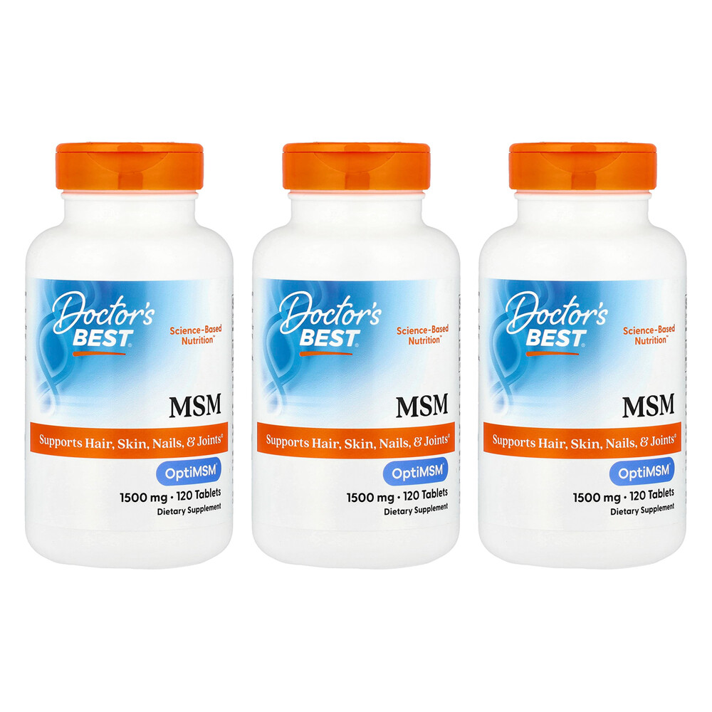 (아이허브) 닥터스베스트 3개X 옵티MSM 함유 1500mg 120정 OptiMSM