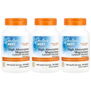 (아이허브) 닥터스베스트 마그네슘 고흡수 200mg 120정 (1정당 100mg) 3개