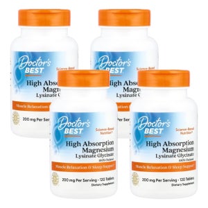 (아이허브) 닥터스베스트 마그네슘 고흡수 200mg 120정 (1정당 100mg) 4개