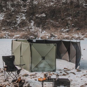 버팔로 5면 오토 윈드스크린 캠핑 바람막이 원터치 사이드월 블랙 카키 사생활보호