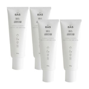 BAS 바스 곰팡이제거젤(욕실 싱크대 실리콘 창틀 베란다 창문 벽지) 150g, 4개
