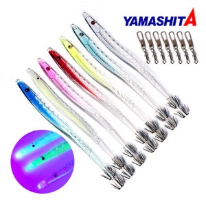 야마시타 오징어 스틱 18-2cm (7개세트/도래7개) 한치 사카나 루어 바늘 낚시 채비