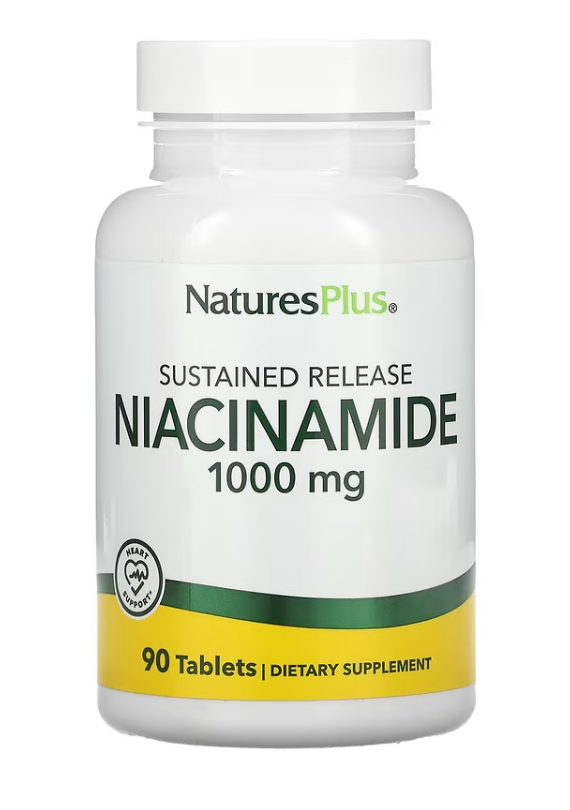 NaturesPlus 지속방출 나이아신아마이드 1000mg 90정