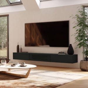 선반여왕 벽걸이 원목 티비선반 인테리어거실장 티크 애쉬 1500mm (높이160mm)